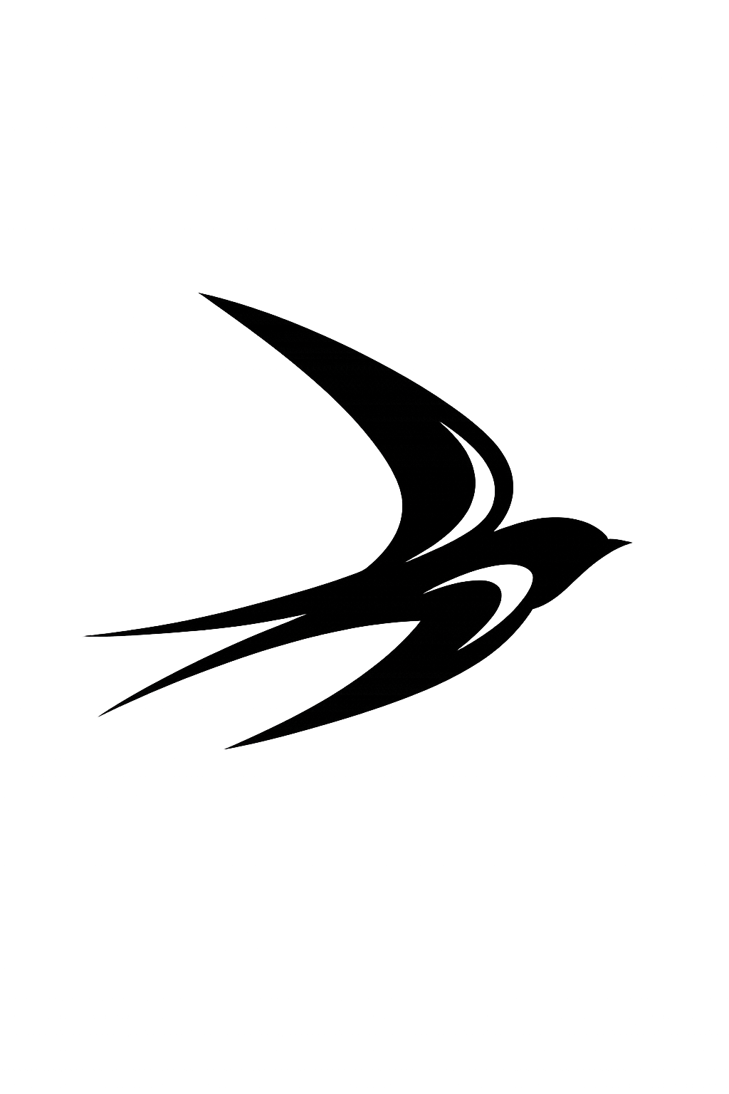 zwaluw in de vlucht gestileerd s