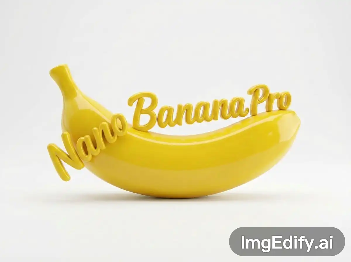 A realistic bright yellow banana
