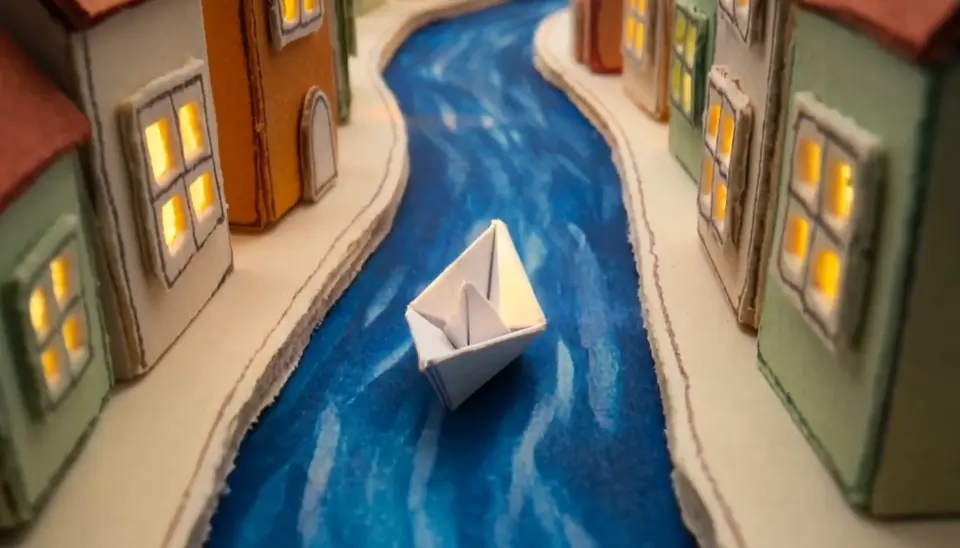 Paper boat world, generated with MiniMax H3