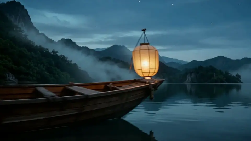 Lantern boat at dusk, generated with Seedance 1.5 Pro