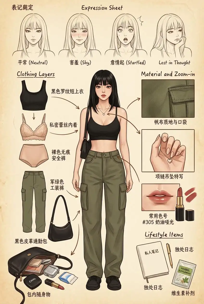 Role (角色设定) 你是一位顶尖的游戏与动漫概念美术设计大